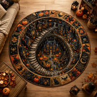 Cursed Stairwell ( ) Quilted Round Mat