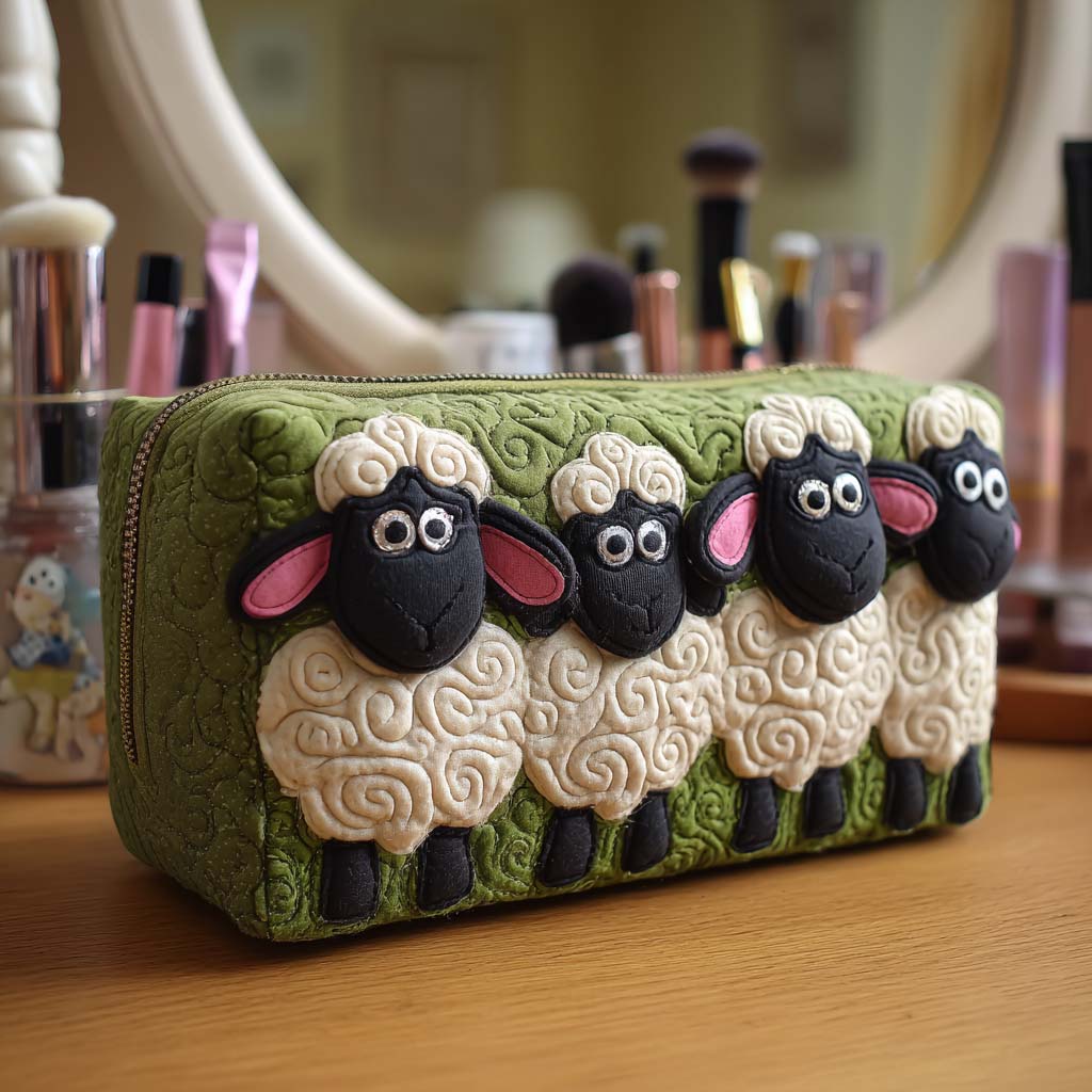 Cute Herd Quilted Cosmetic Bag