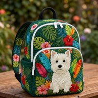 Tropical By Westie Quilted Backpack