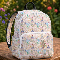 Pastel Ocean Starfish Quilted Backpack