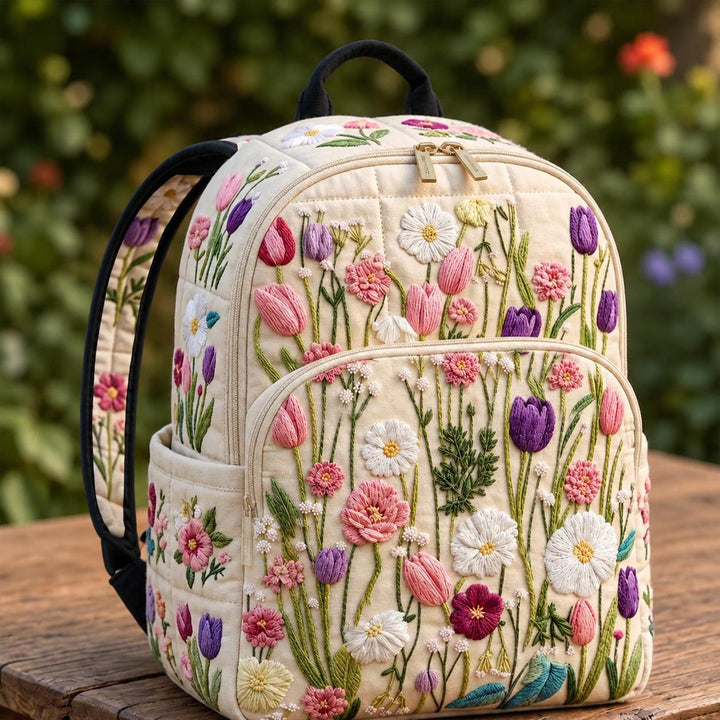 Wildflower Quilted Backpack