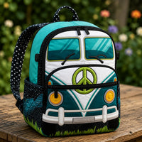 Robin Bird & Botanical With Triple Zipper Closure Quilted Backpack