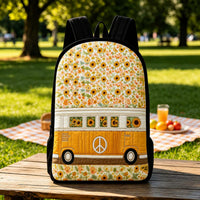 Hippie Van Sunflower Quilted Backpack