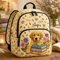 Golden Retriever Quilted Backpack
