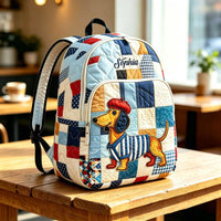 Dachshund Quilted Backpack