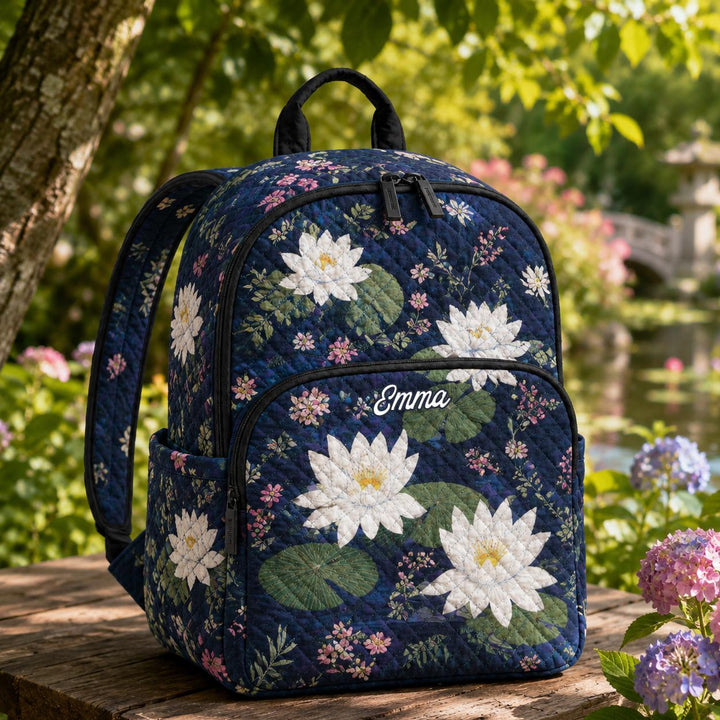 Water Lily TN03 Quilted Backpack