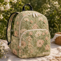 Pastel Floral TN04 Quilted Backpack
