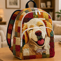 Golden Retriever TN12 Quilted Backpack