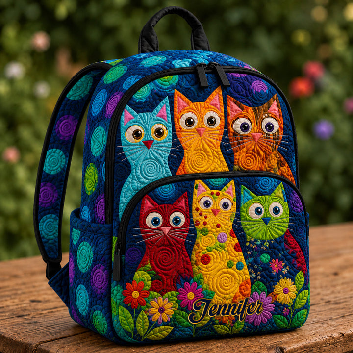 Fantastic Felines TP08 Quilted Backpack