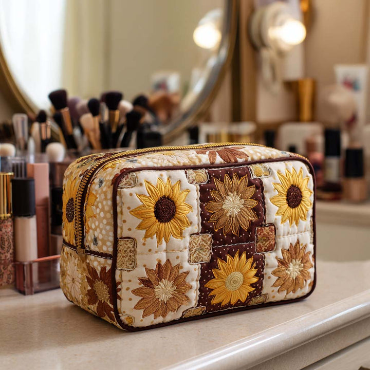Daily Sunshine Quilted Cosmetic Bag