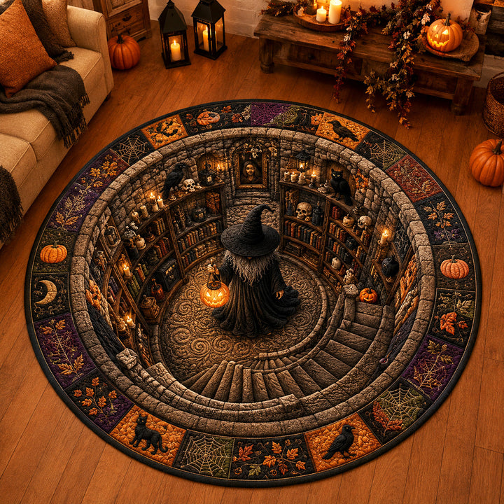 In Dark Hollow Quilted Round Mat