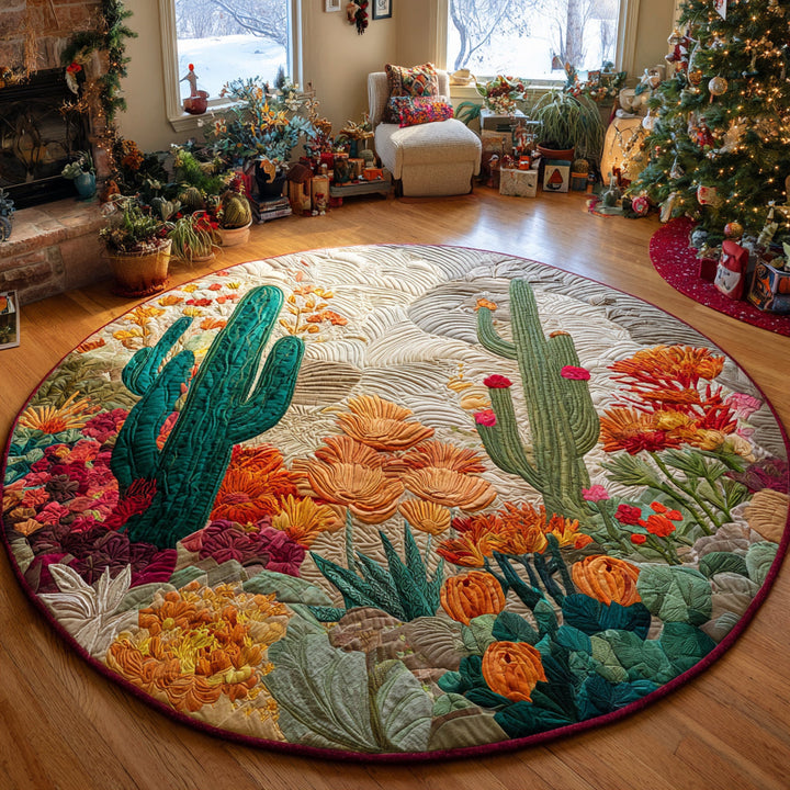 Desert Bloom Quilted Round Mat