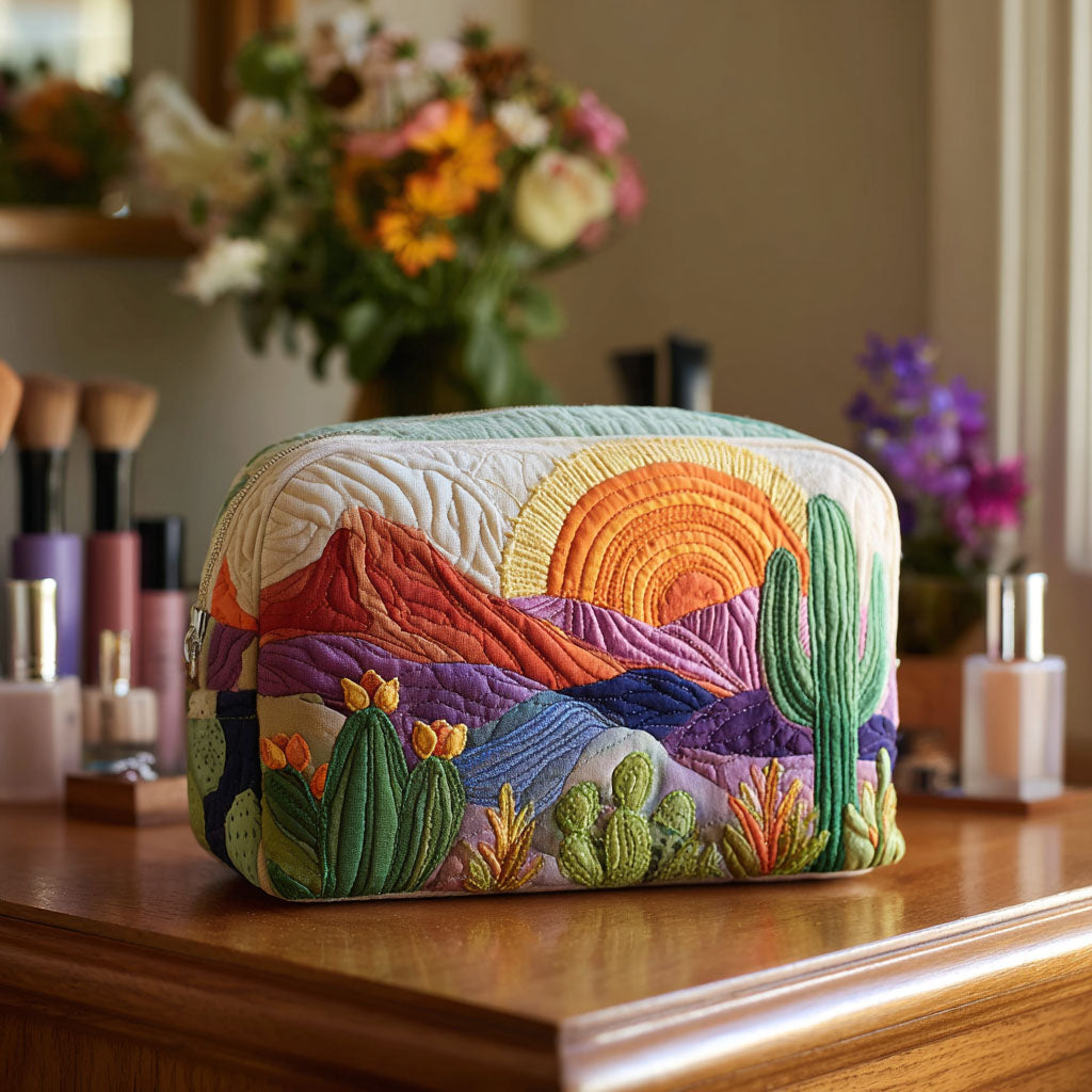 Desert Dawn Quilted Cosmetic Bag