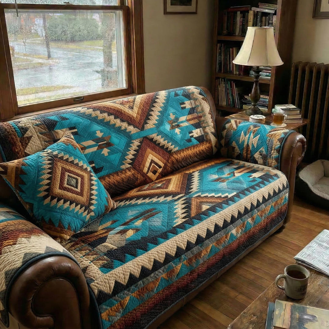 Desert Ridge Quilted Sofa Cover