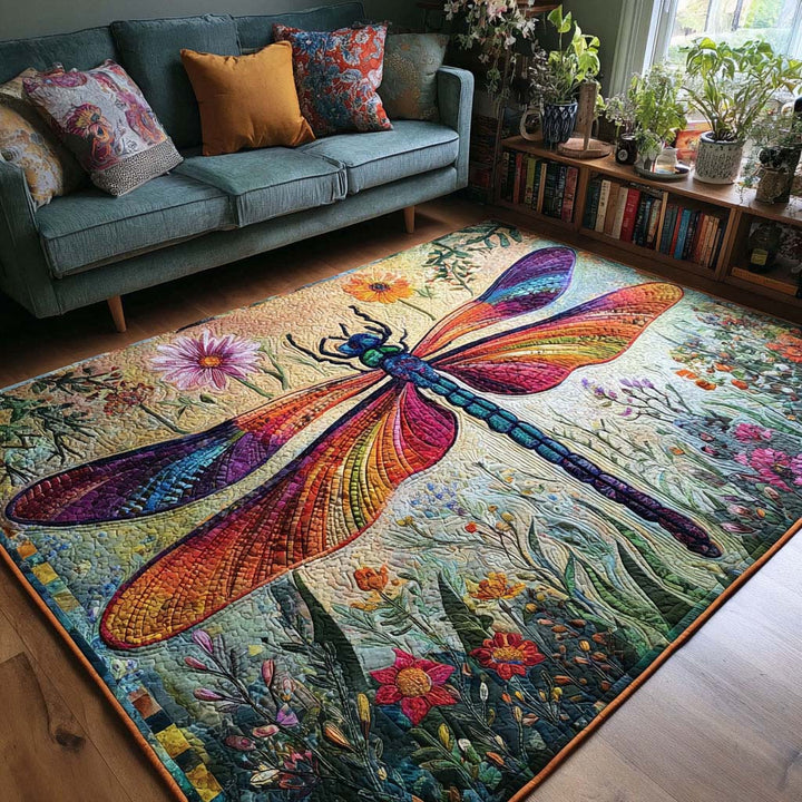 Dragonfly Spirit Quilted Area Rug