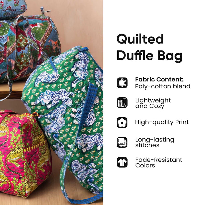 Hippie Van Quilted Travel Duffle Bag
