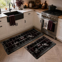 Dungeon Vampire Themed Kitchen Rug Set