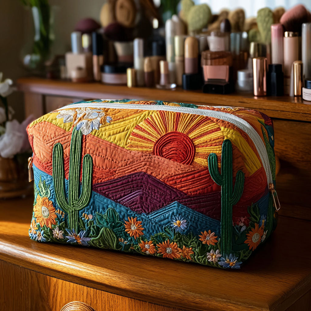 Dusty Trails Quilted Cosmetic Bag