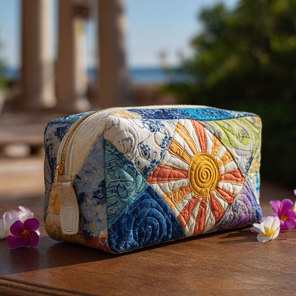Earth Spirit Quilted Cosmetic Bag