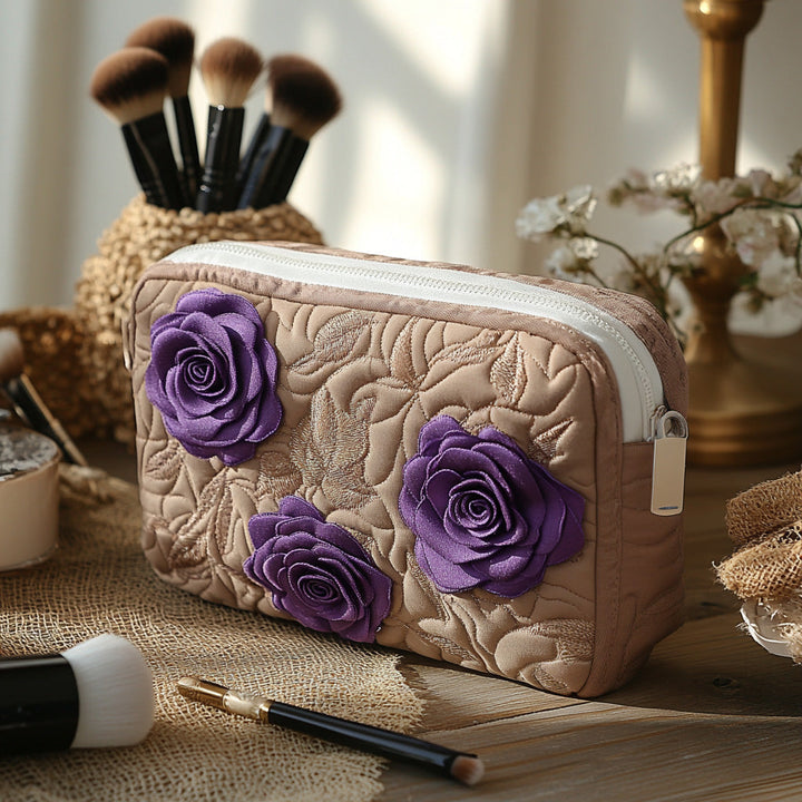 Enchanted Rose Quilted Cosmetic Bag
