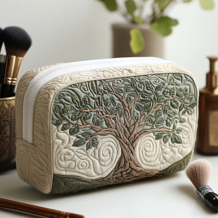 Eternal Roots Quilted Cosmetic Bag