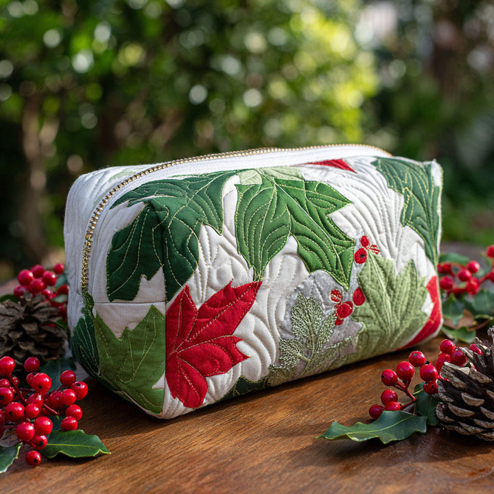 Evergreen Spirit Quilted Cosmetic Bag
