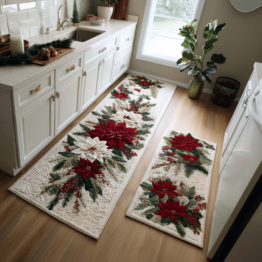 Joyful Holiday Kitchen Rug Set