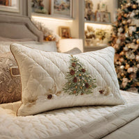 Snowy Refuge Quilted Cushion Cover