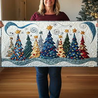 FrostedPinescapeQuiltedTableRunnerNCU0PT1385 Quilted Table Runner