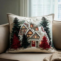 Frosty Night Quilted Cushion Cover