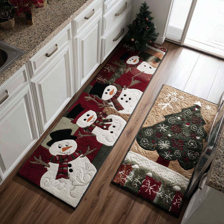 Frosty Welcome Kitchen Rug Set