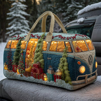 Quilted Christmas Van Duffle Bag