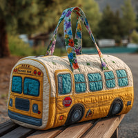 Quilted School Bus Duffle Bag