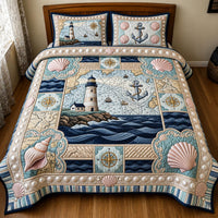Sea Escape Bedspread Set Quilted Bedding Set
