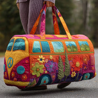 Hippie Van Quilted Duffle Bag