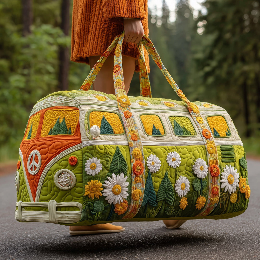 Hippie Van Quilted Duffle Bag