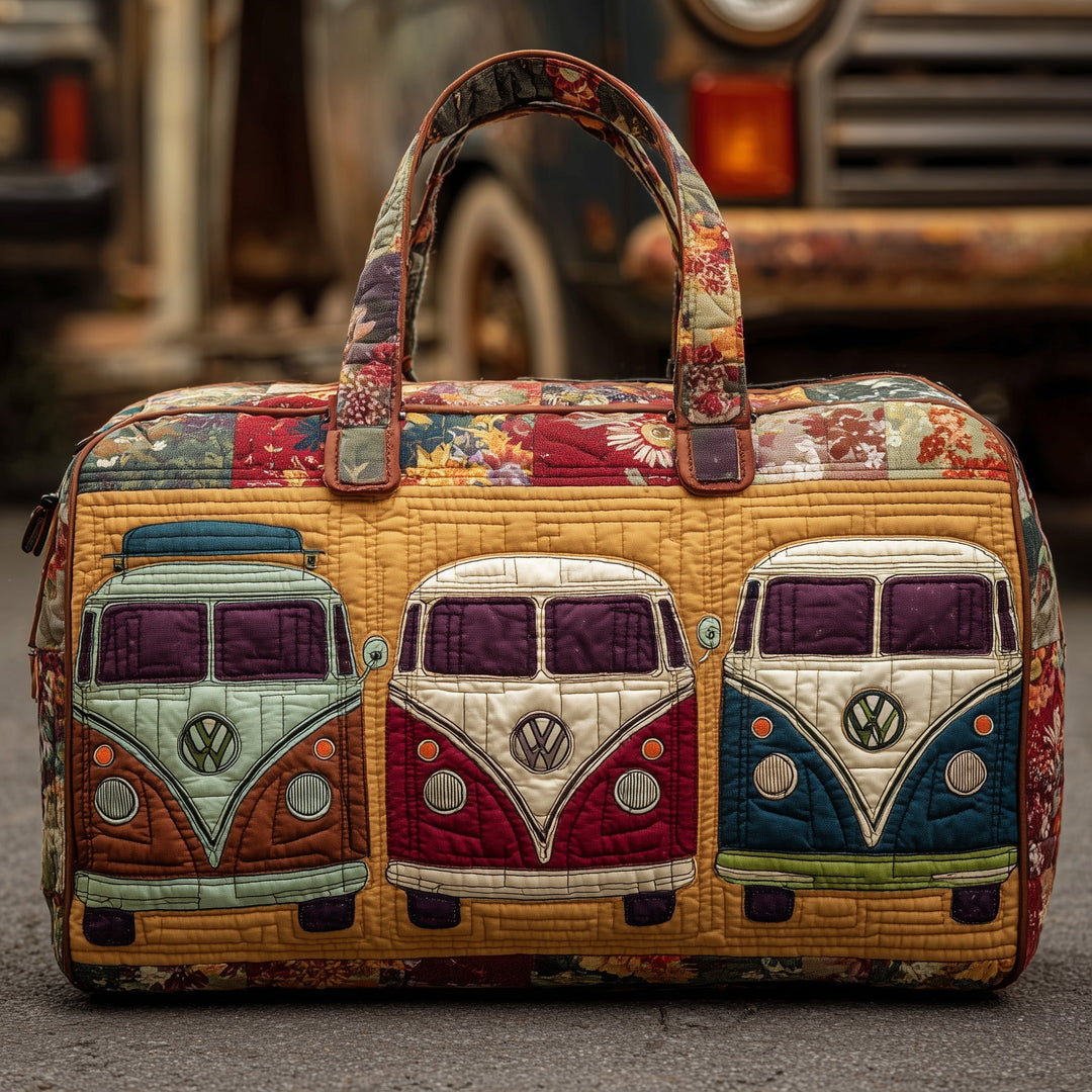 Retro Camper Quilted Duffle Bag