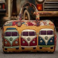 Retro Camper Quilted Duffle Bag