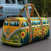 Bohemian Sunflower Quilted Duffle Bag