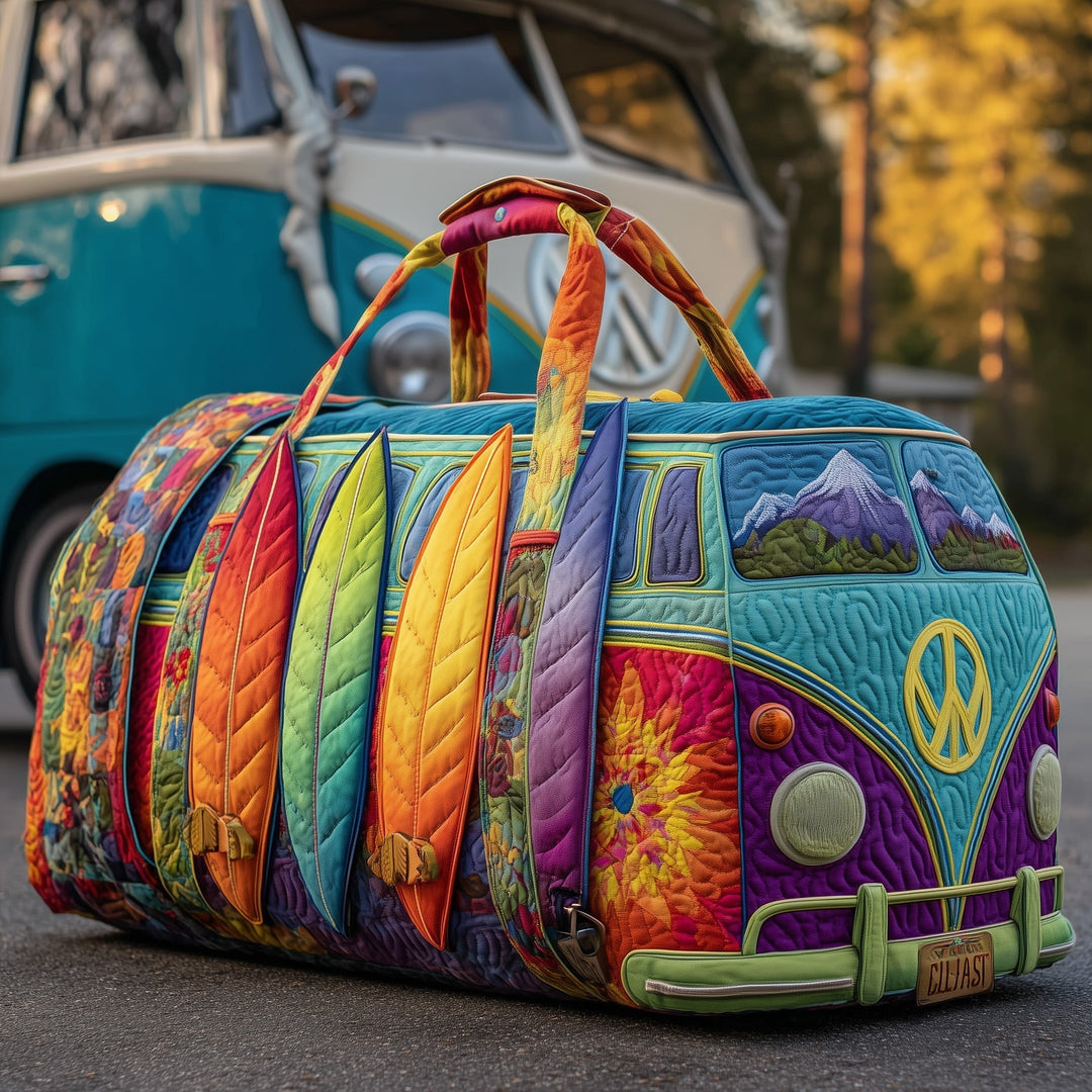 Hippie Van Quilted Duffle Bag