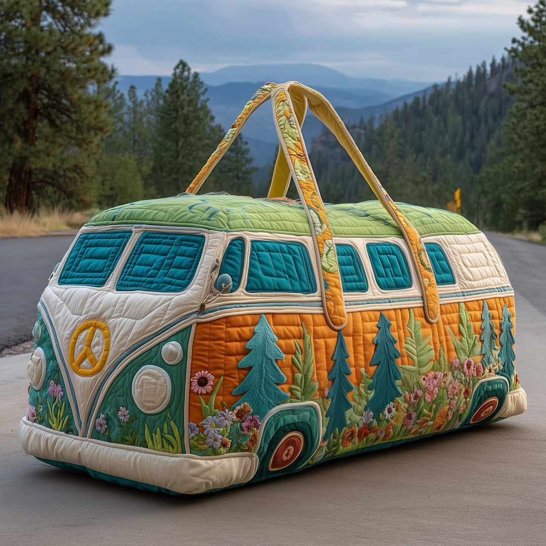 Hippie Van Quilted Duffle Bag