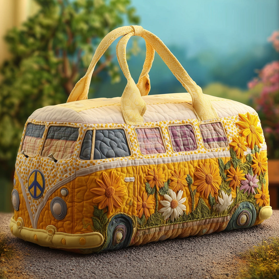 Hippie Van Quilted Travel Duffle Bag