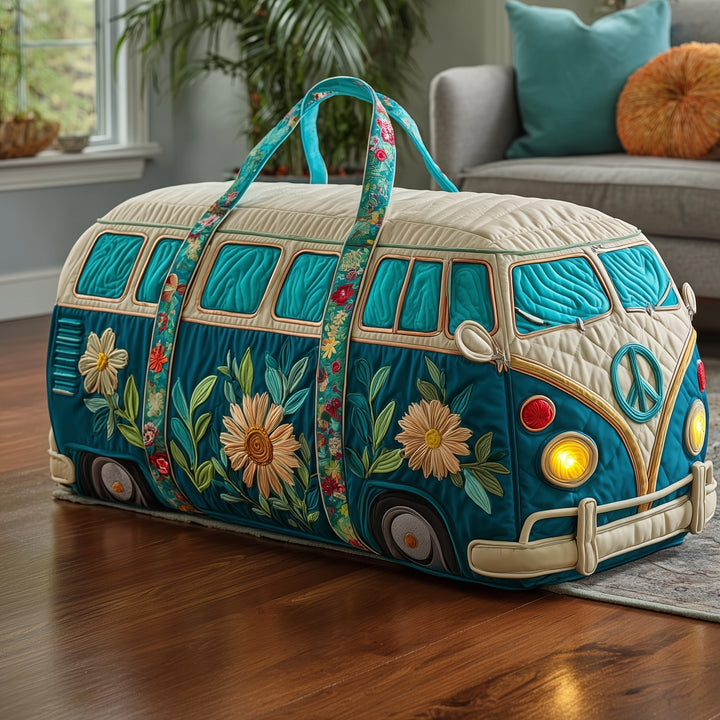 Hippie Van Quilted Travel Duffle Bag