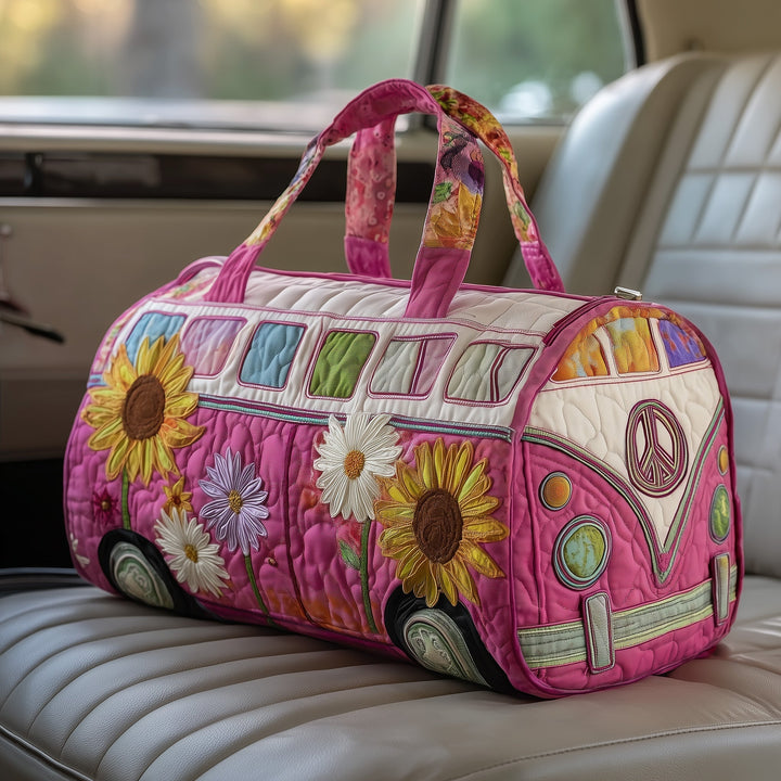 Hippie Van Quilted Travel Duffle Bag