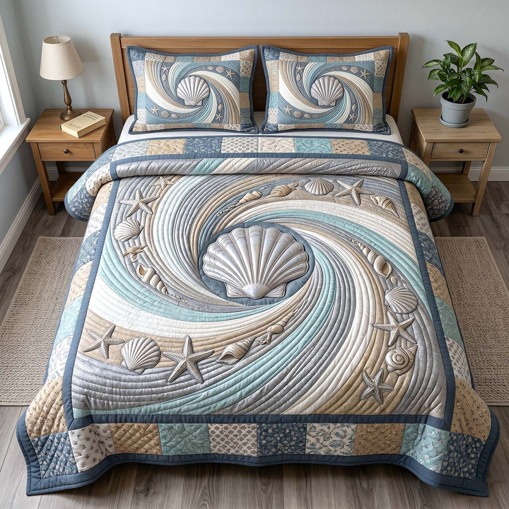 Coastal Whisper Quilted Bedding Set