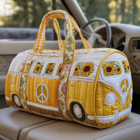Yellow Hippie Van Quilted Duffle Bag