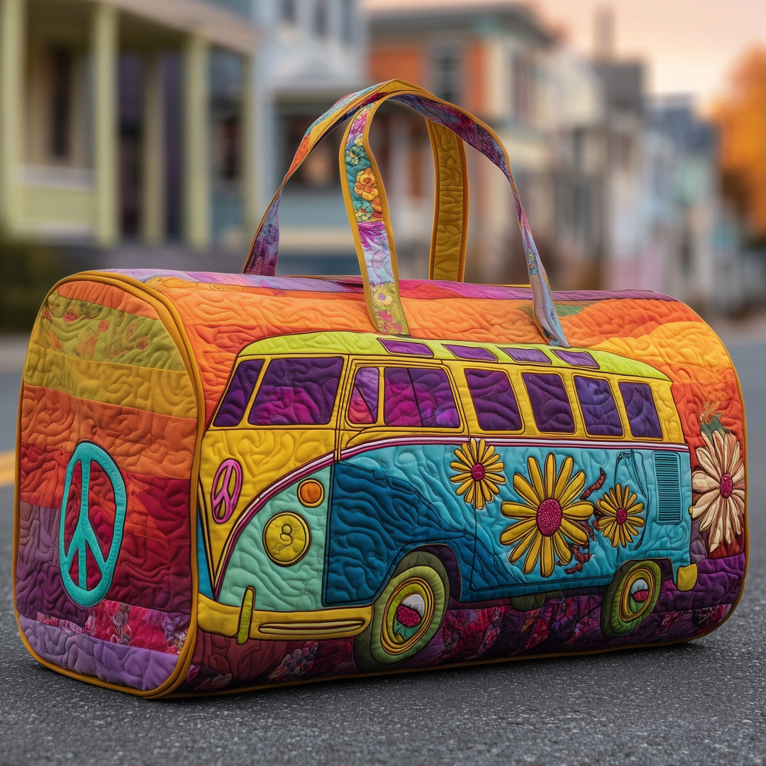 Quilted Hippie Van Duffle Bag