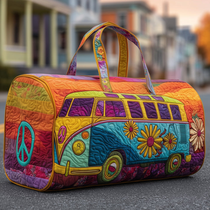 Quilted Hippie Van Duffle Bag