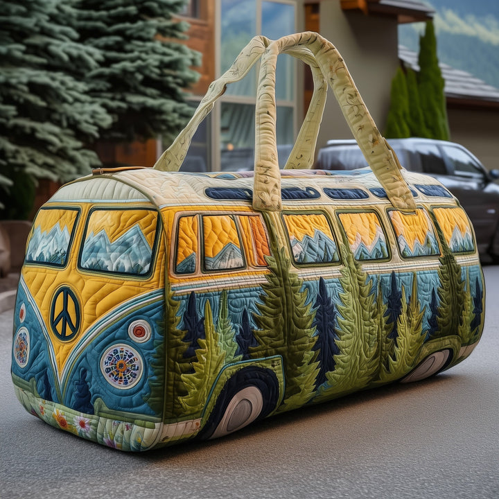 Hippie Van Quilted Travel Duffle Bag