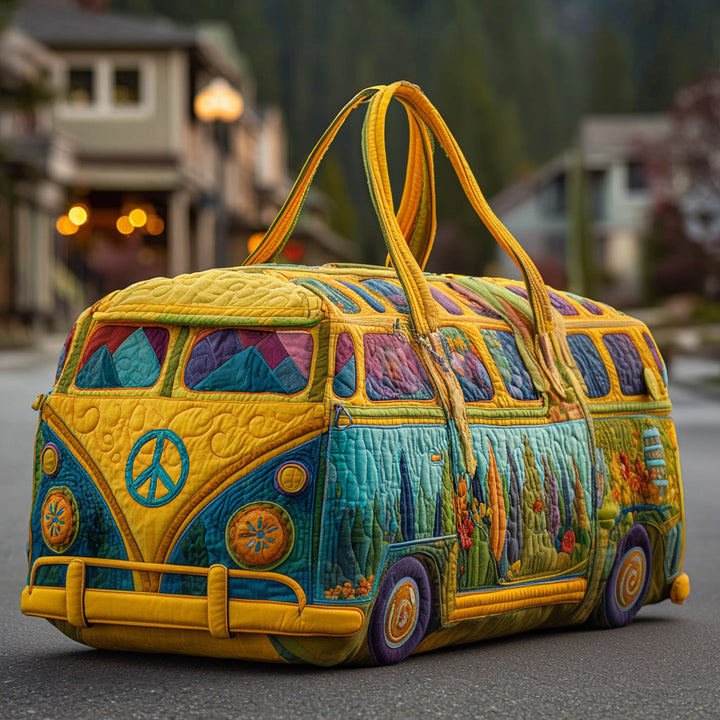 Hippie Van Quilted Travel Duffle Bag
